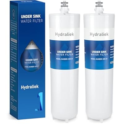 Hydraliek CFS8112-S Under Sink Filter Replacement with Scale Inhibitor, Compatible with 3M Cuno CFS8112, CFS8112-S, CFS8720, CFS8720-S, CFS6112, CFS6112-S, CFS8110, CFS8110-S System, 2 Pack