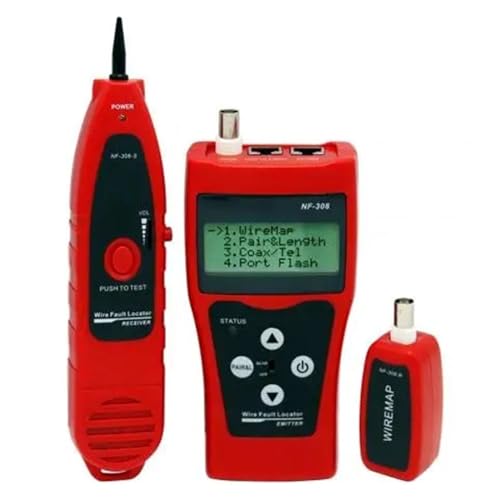 Probador Ethernet RJ45 NF-308 y rastreador de cables de red con prueba de continuidad