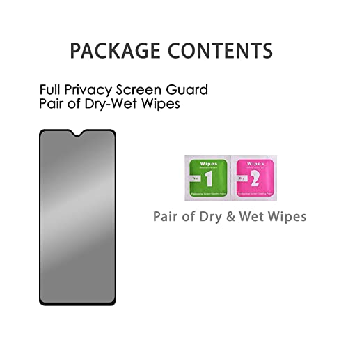 Image of Privacy Anti Spy Tempered Glass Guard Protector for Poco M5 (Anti Peeping /Black) Edge to Edge Full Screen Coverage, Pack of 2