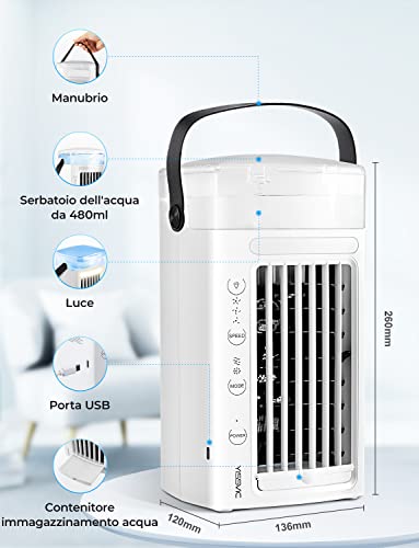 YISSVIC Condizionatore Portatile 4 in 1