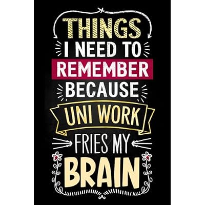 Things I Need to Remember Because Uni Work Fries My Brain