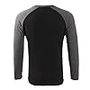 Long Sleeve Baseball T Shirts Mens Color Black Tee Shirt Casual Vintage Crew Neck Pullover Top Soft Breathable Regular Fit T-Shirts Lightweight Fashion Basic Longsleeve Tops Baseball Tee #3