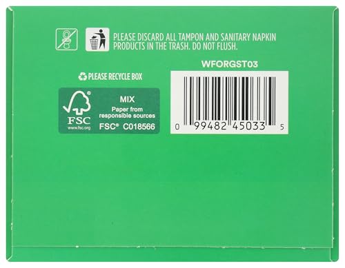 Image of 365 by Whole Foods Market, Ultra Thin Pads, Made with Organic Cotton Pads, Super, 10 ct