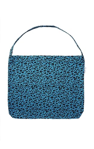 Bolso ecológico tote azul unisex casual ligero miniatura 1