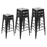 Tabouret haut en métal : la structure principale est en métal laqué, qui a été poli en douceur pour réduire les risques de sécurité cachés dans la maison et augmenter la texture industrielle