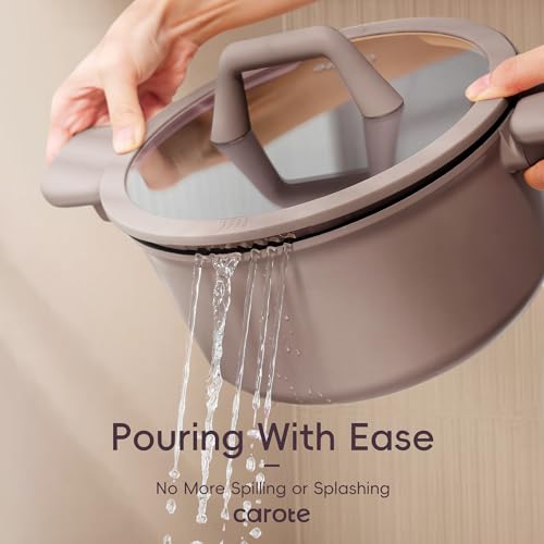 Image of CAROTE 19PCS Pots and Pans Set, Nonstick Cookware Set, Kitchen Cooking Set Induction Non-toxic Granite Set