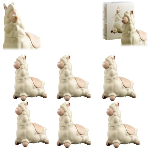 Giocattolo Acquatico a Forma di Lama Che Sputa, Spruzzatore d'Acqua Interattivo a Forma di Alpaca, Divertente Irrigatore a Pressione a Prova di Perdite (6 PCS)