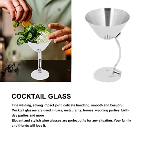 Vasos de Martini de acero inoxidable con elegante acabado espejo para cócteles de lujo 3