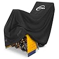 Kipiea Snow Blower Cover Waterproof Outdoor – 600D Heavy-Duty Snow Thrower Cover with Windproof Buckles and Drawstrings, Universal Fit for Most 20-28 Inch Snow Blowers