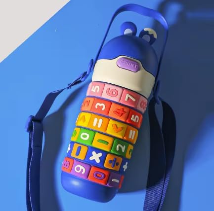 Generic Numbers and Maths Symbols Design Kids' Water Bottle with ...