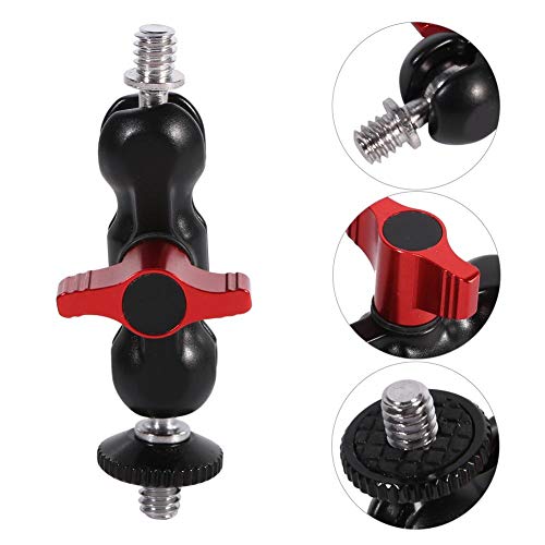 Multi-function Double Ballhead Arm Mount Adapter with Shoe Mount and 1/4 Inch Screw Replacement for DSLR Photography Accessories - Image 2