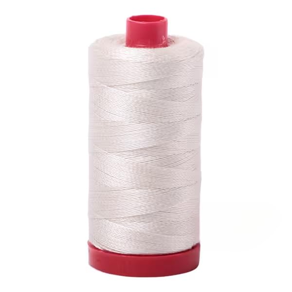 Fil de coton 12 W Aurifil blanc argenté #2309 - 356 yd - 100 % coton égyptien
