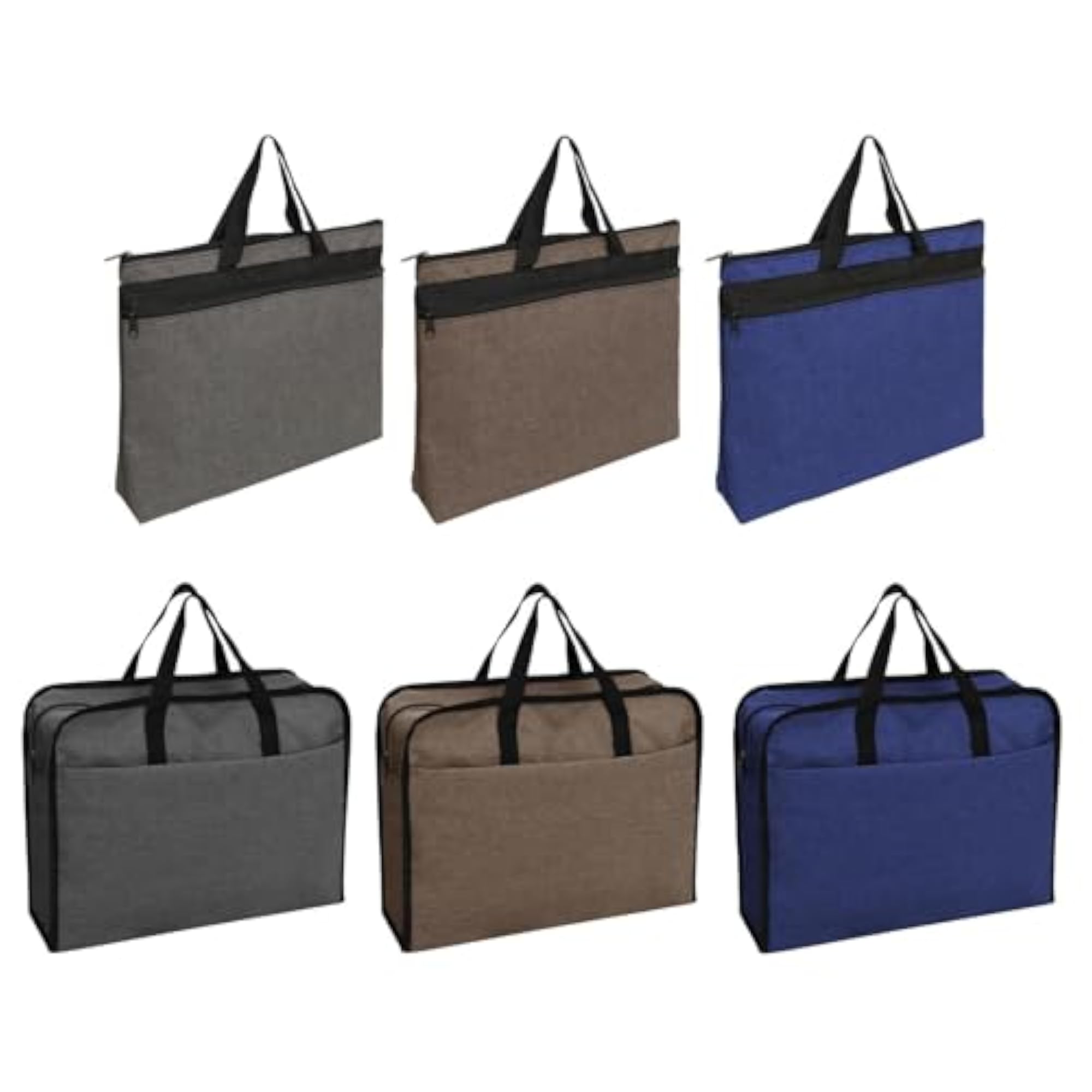 Business Briefcase Paper Files Storage Bag, Dark Gray