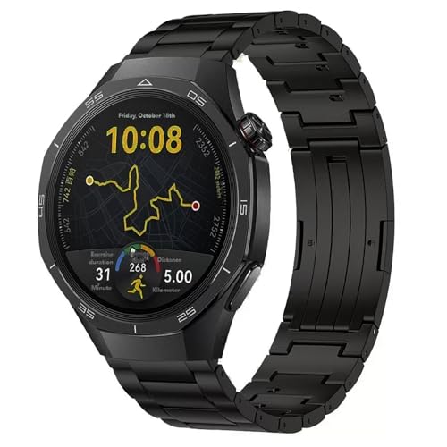 YINIXIN No Tool Needed Titanium Metal Band Compatible with Huawei Watch GT 6/Pro/GT5 46mm,22mm Metal Strap for GT4/3/3 Pro 46mm/Active/Classic/2 Pro/Sport/Elegan for Men and Women, Lightweight Skin-Friendly