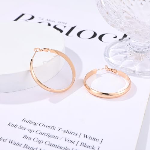 Image of Gacimy Gold Hoop Earrings for Women with 925 Sterling Silver Post