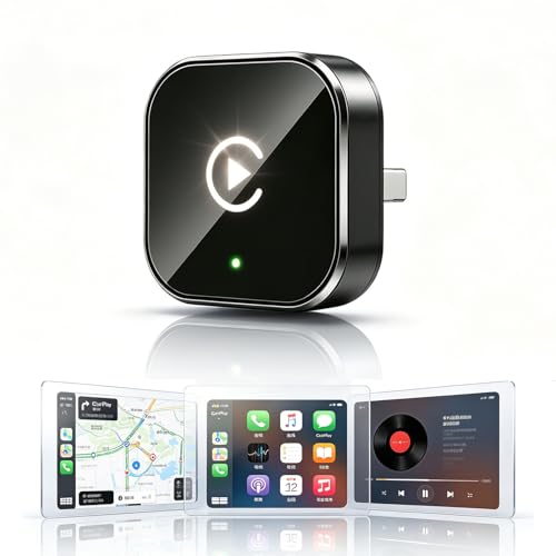 YFDUNV Upgraded Wireless CarPlay Adapter | Broader Compatibility & Reliable Connection Supports iPhone & Android Phones Compact Size for Stable CarPlay & Android Auto Linkage