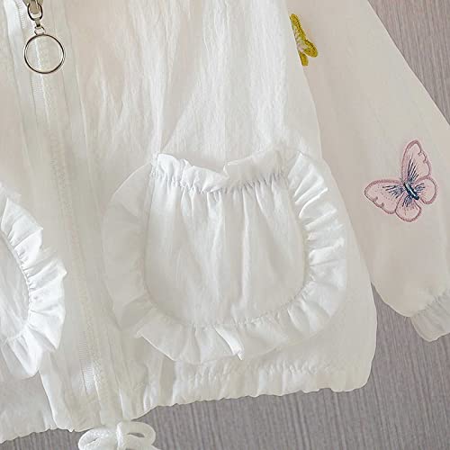 Girls Hooded Jacket Windbreaker Summer Jackets Long Sleeve Coat Toddler Sun Pr𝗼tection Hoodie Outwear3