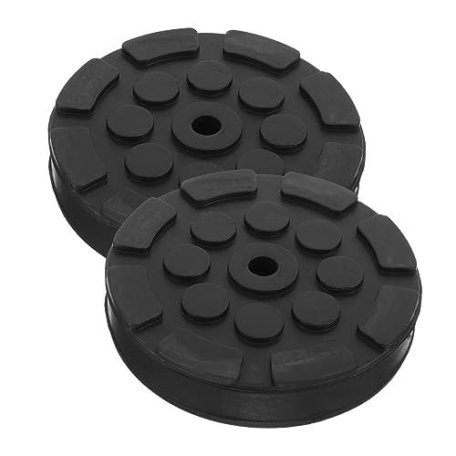 ledmomo フロアジャッキ用ゴムパッド 自動車用ジャッキゴムパッド 丸型設計 耐摩耗性 滑り止め クッション性向上 車両保護 2個