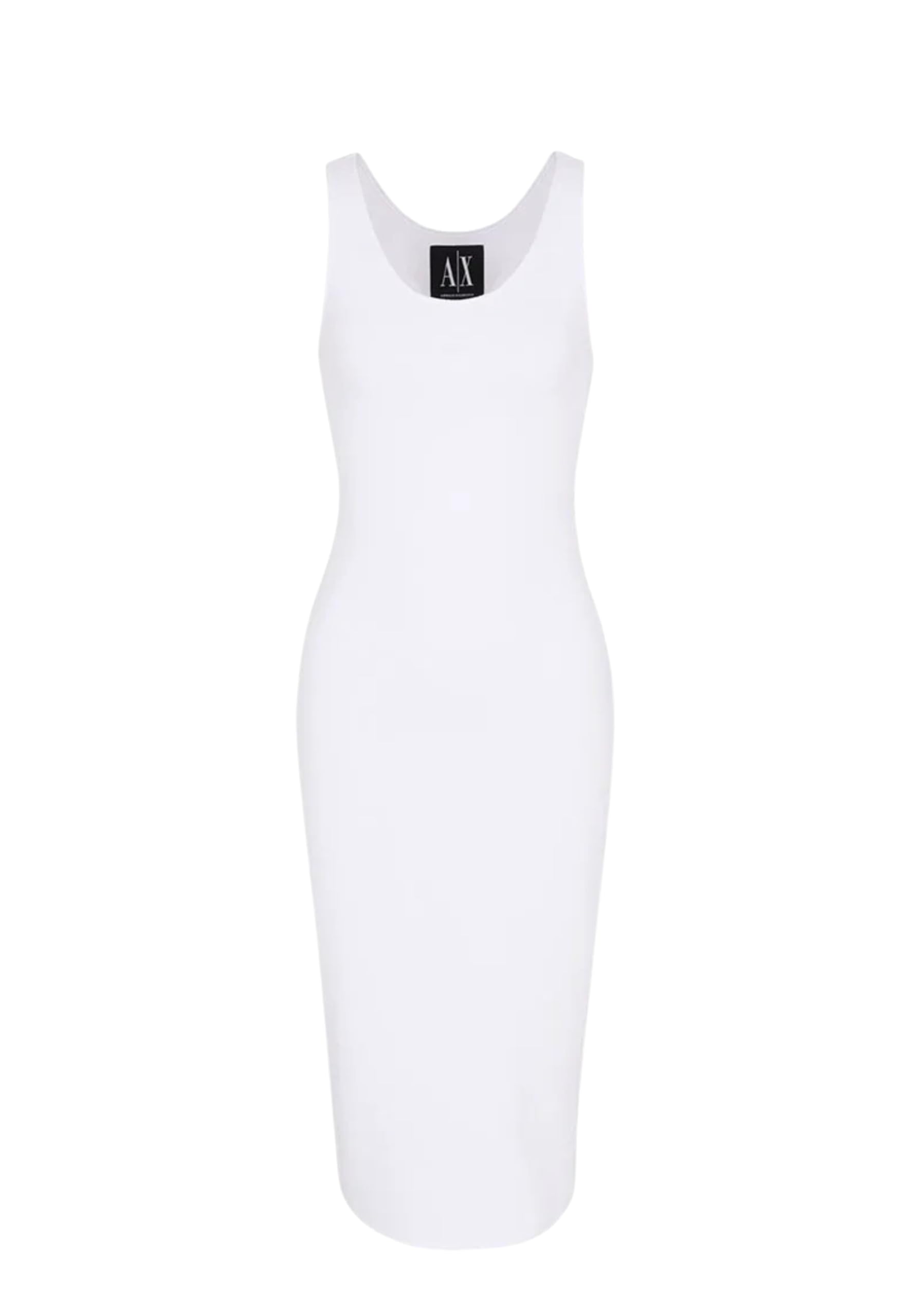 Armani Exchange Women's Icon Project, Tank Dress, Small Logo Embroidery, Dress, Black, M