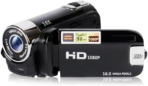 Bewinner 4K Ultra HD Camcorder, Mini Video Audio Cam met 180