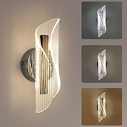 Lamparas De Pared Regulables Apliques de Pared LED Interior, 12W Regulable Lámpara de Pared Moderno Forma de Espiral, 3 Temperatura de Color Iluminación LED para Dormitorio, Salón, Habitación, Pasillo, Escalera