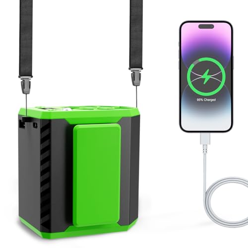 AOJLZF Portable Waist Fan 10000mAh Personal Shirt Fans Rechargeable Up to 19H Runtime, Wearable Clip on Belt Fan for Outdoor, Jobsite, Farms - 4 Speeds MAX 10000RPM