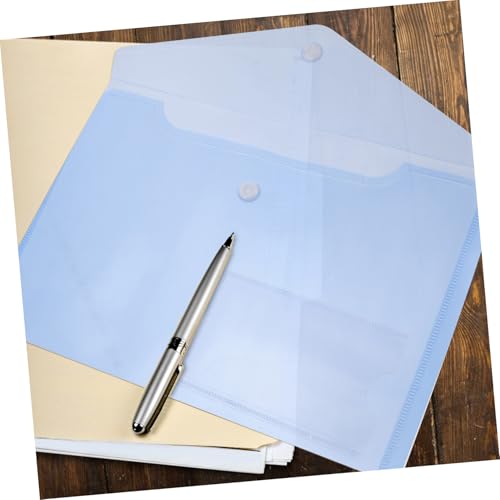 Pochette pour documents A4 anti déchirure en PP transparent bleu - 4