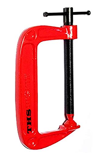THS DIY 2 Inch C Clamp Set, Heavy Duty G-Clamps with 2-Inch Jaw Opening Sliding T-Bar Handle for DIY Carpentry Woodwork Building Pack of 1pcs