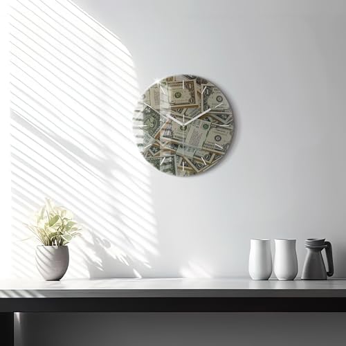 Horloge en verre moderne Wallfluent 30 cm style élégant de salon - 3