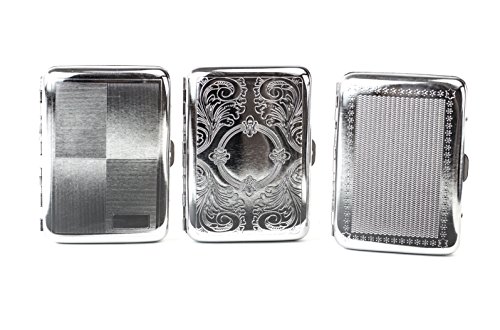 Edelstahl Zigarettenetui mit Garvur Cover