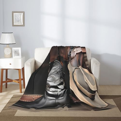 Couverture de qualité supérieure au motif cowboy douce et durable - 4
