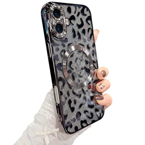 ZONRW for iPhone 16 Case Magnetic,Soft Cute Luxury Leopard Cheetah