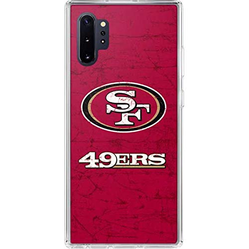 SkinitClear Phone Case Compatible with Samsung Galaxy Note 10 Plus - Officially Licensed NFL San Francisco 49ers Distressed Design