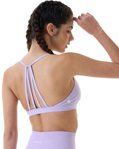 Image of AUROLA Mercury Workout Sports Bras Women Athletic Removable Padded Backless Strapy Minimal Crop Top