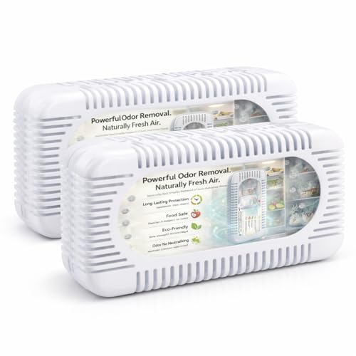 Fridge Deodorizer Removes Bad Odors Refrigerator Deodorizer Chemical-Free Air Freshener Refrigerator...