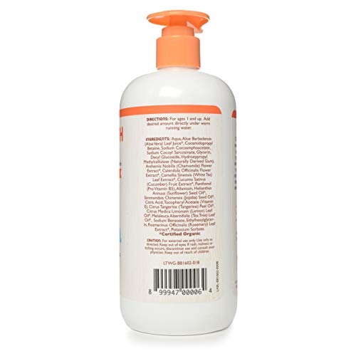 Image of Little Twig Bubble Bath, Baby Bath Essential with Natural Plant Derived Formula, Vegan, Gluten-Free, Paraben-Free, Happy Tangerine Scent, 17 fl. oz.