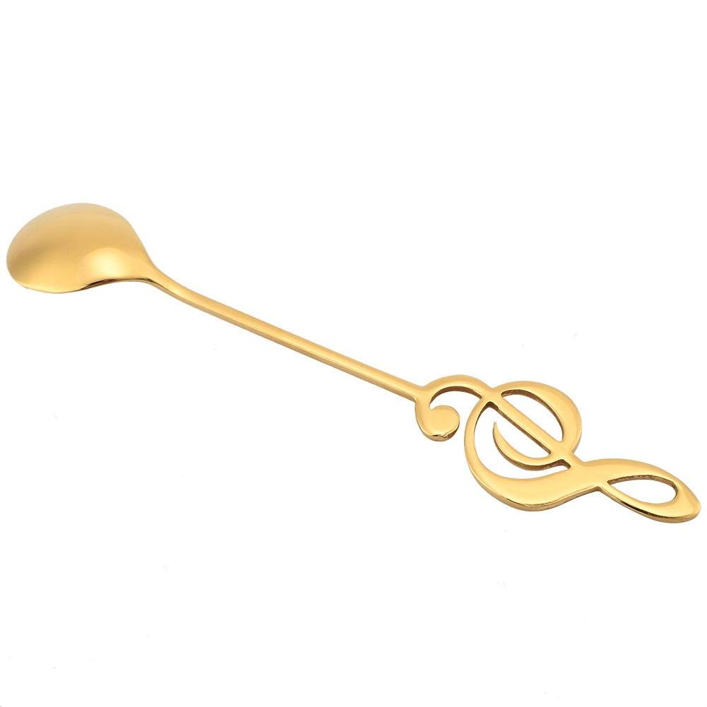 Cuillère à Café Inox 304 Forme Note De Musique – Design Original Pour Thé, Café, Dessert (couleurs Variées)
