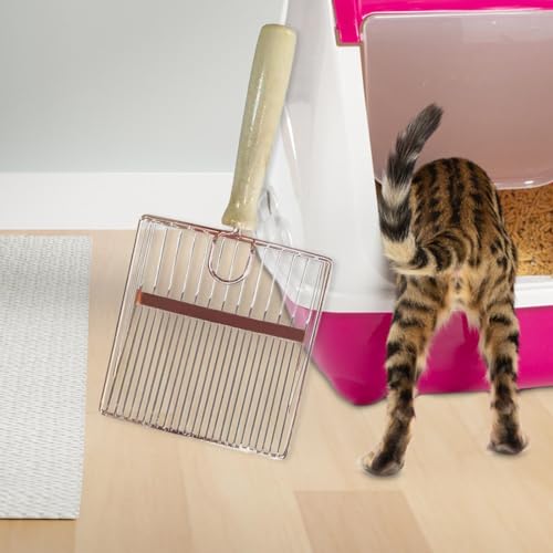 Nishiyuenyi Pá de aço Inoxidável Durável para Resíduos de Animais de Estimação, Estilo B