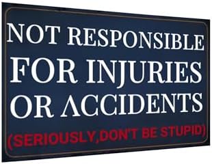 Funny Metal Tin Sign – Vintage Wall Decor for Garage, Bar, Man Cave, or Workshop, Humorous Warning Style Plaque, 12x8 Inch