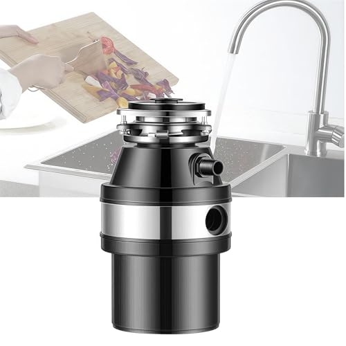 Triturador de residuos de Alimentos silencioso para Fregadero de Cocina, triturador eléctrico de Frutas, Verduras y Huesos, triturador de Basura de Acero Inoxidable.