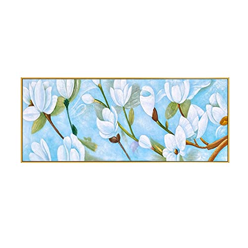 Art de cristal de diamant complet géant motif floral blanc moderne