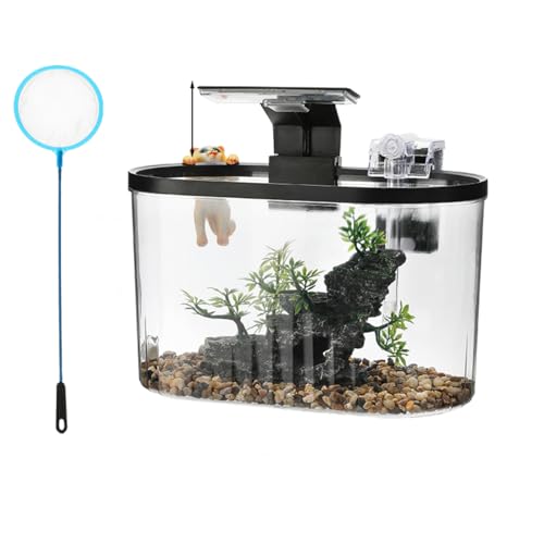 Fish Tank Aquarium, Glass Aquarium Starter Kit for Betta Fish