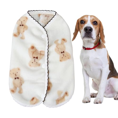 クマのパターンを備えた犬や猫の温かい犬の覆い、リバーシブル犬ジャケット、小さな、中型の大きな犬のためのクマのインプリントを備えた温かいペットの服, ノースリーブスタイルにより、