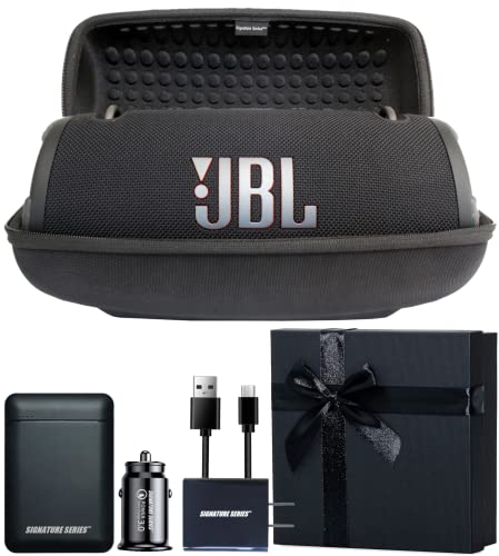 JBL Xtreme 3 Portable Bluetooth Speaker, Powerful Sound, 15 Hour Playtime, PartyBoost with Signature Gift Bundle | Gift Includes Signature Series EVA Hard Case, Power Bank with Wall/Car Adapter
