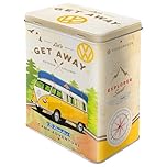 Nostalgic-Art Retro Storage Jar L, Volkswagen Bulli - Let's Get Away - VW Bus Gift Idea Large Tin Coffee Tin Vintage Design 3L