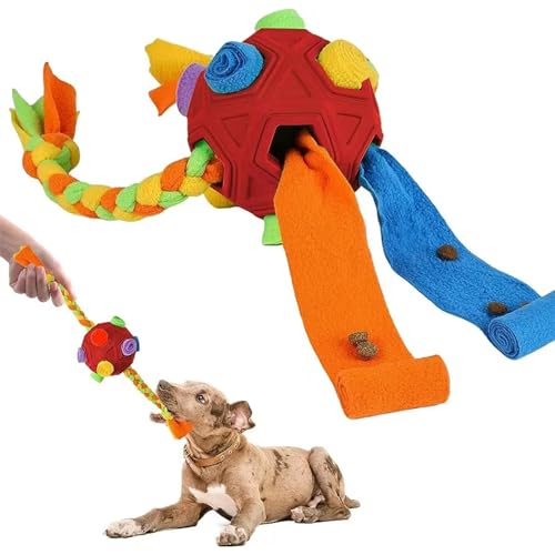 TVMALL Interactive Dog Snuffle Ball Enrichment Dog Puzzle Toys, Pet Treat Dispenser Toy, Dog Foraging Toy
