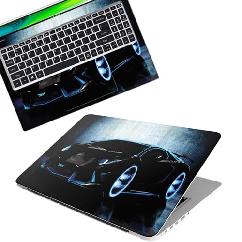 Image of Galaxsia Car Abstract Full Body Vinyl Laptop Skin /Sticker /Cover Upto 15.6 Inches Laptops Laminated-Removable-HD Quality Compatible for Hp-Dell-Sony-Lenovo-Asus etc.(15x10 Inches)