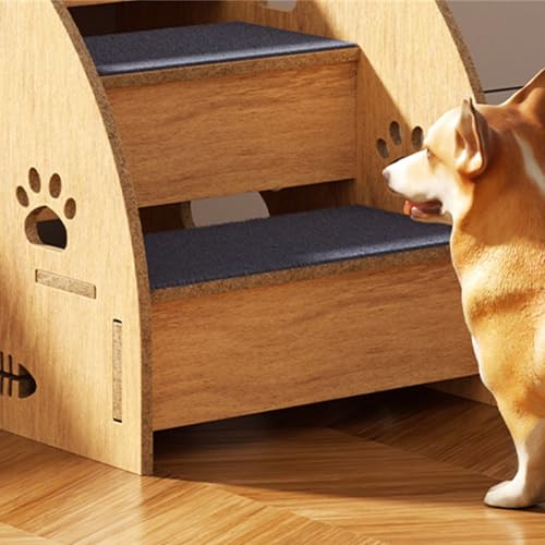 Escalier en bois pour petits chiens chats et animaux âgés - 5