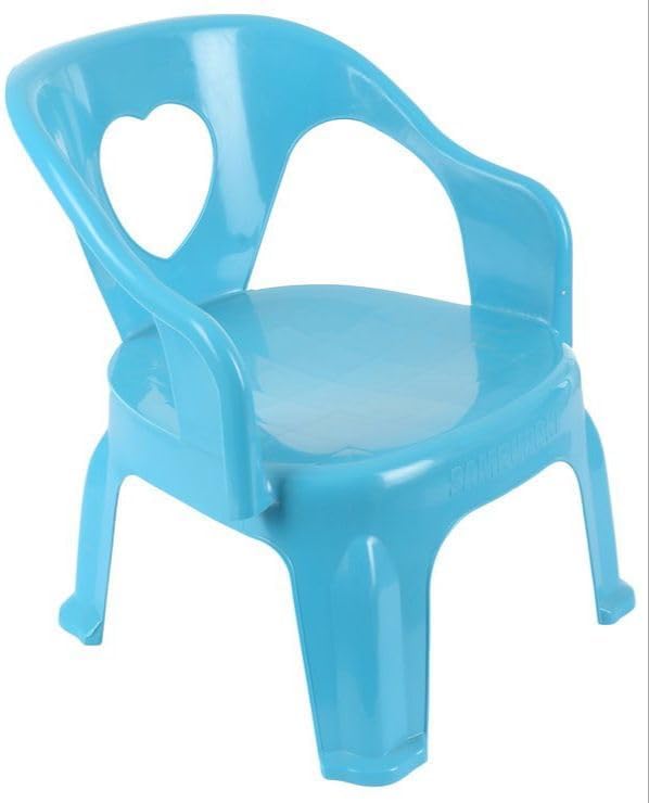Bharat Sales Special Plastic Kids Chair with Armrest & Backrest | Lightweight Durable Comfortable & Child-Safe Design | Ideal Study Play Dining & Home Furniture for Kids | Modern Solid Back (SkyBlue)-image-24