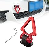 TOMALL Car Tow Hook Red Universal Decorative V Shape Racing Style Trailer Hook Sticker for Car Bumper (ONLY Decoration)